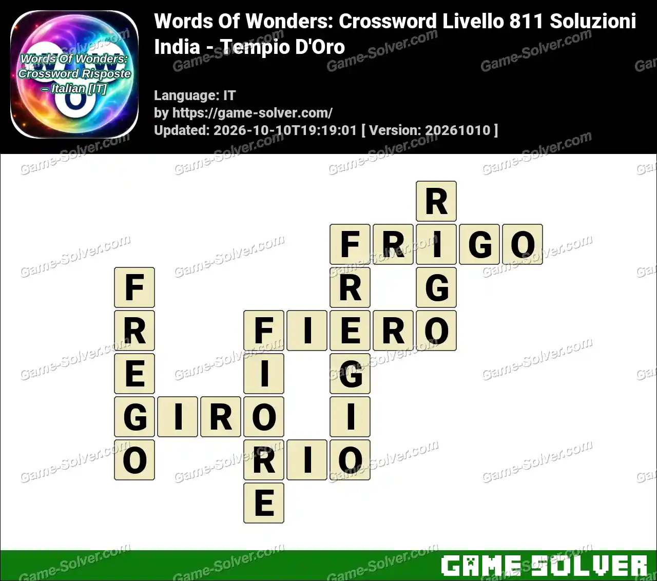 Words Of Wonders: Crossword Livello 811 Soluzioni – India – Tempio D’Oro